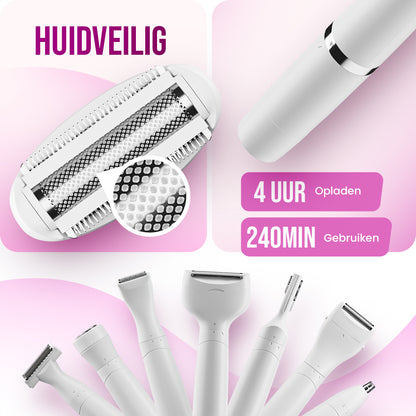 FAVE® Ladyshave - 7 in 1 Pro Series - Voor Vrouwen