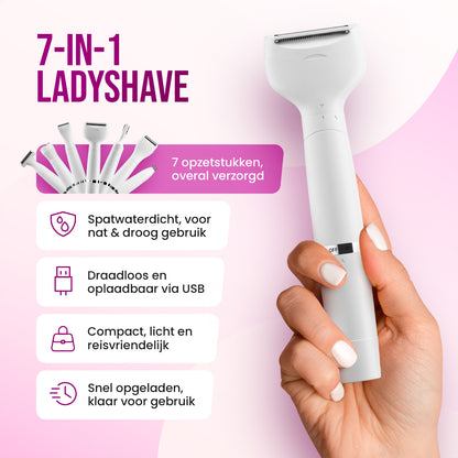 FAVE® Ladyshave - 7 in 1 Pro Series - Voor Vrouwen