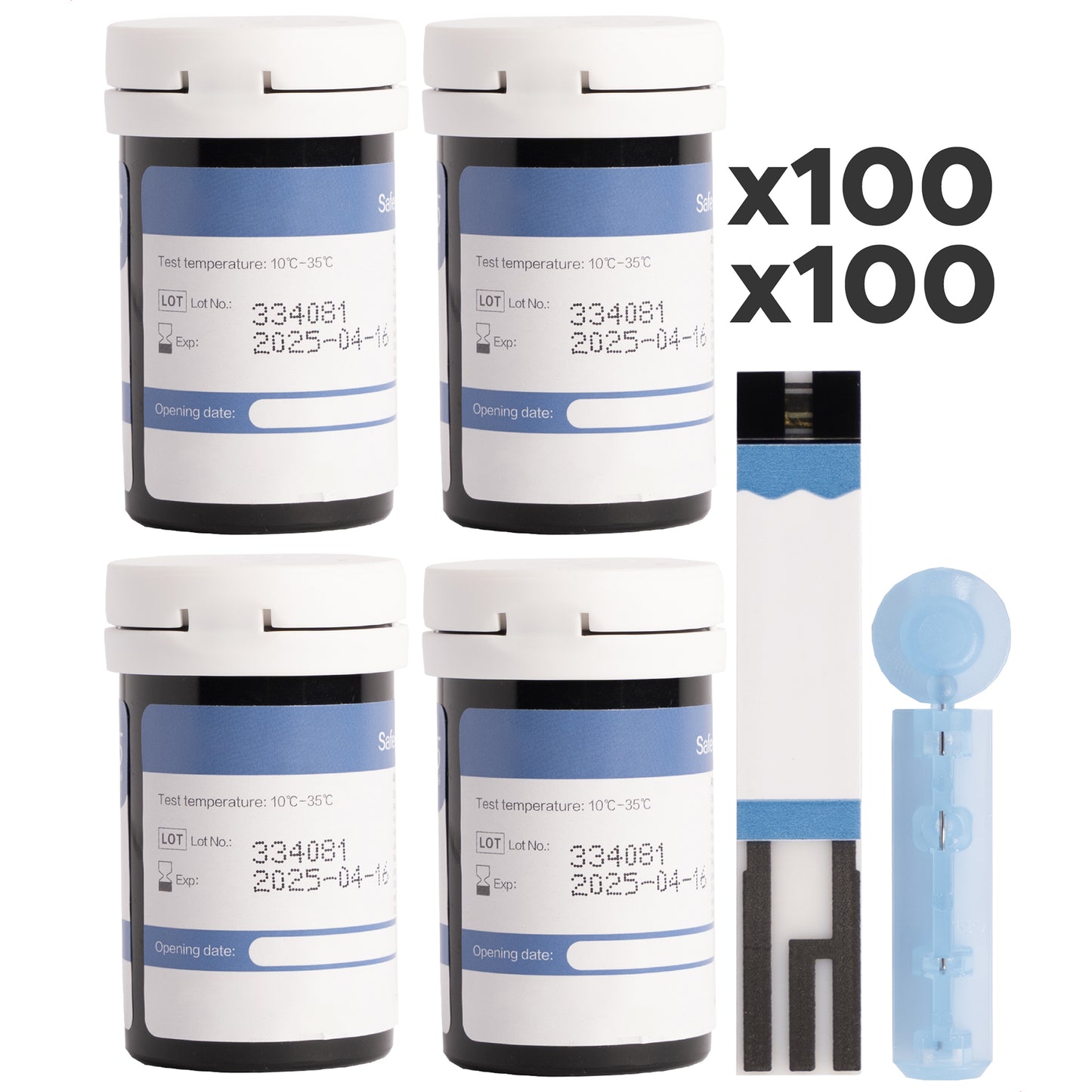 Sinocare® 100 teststrips & 100 lancetten