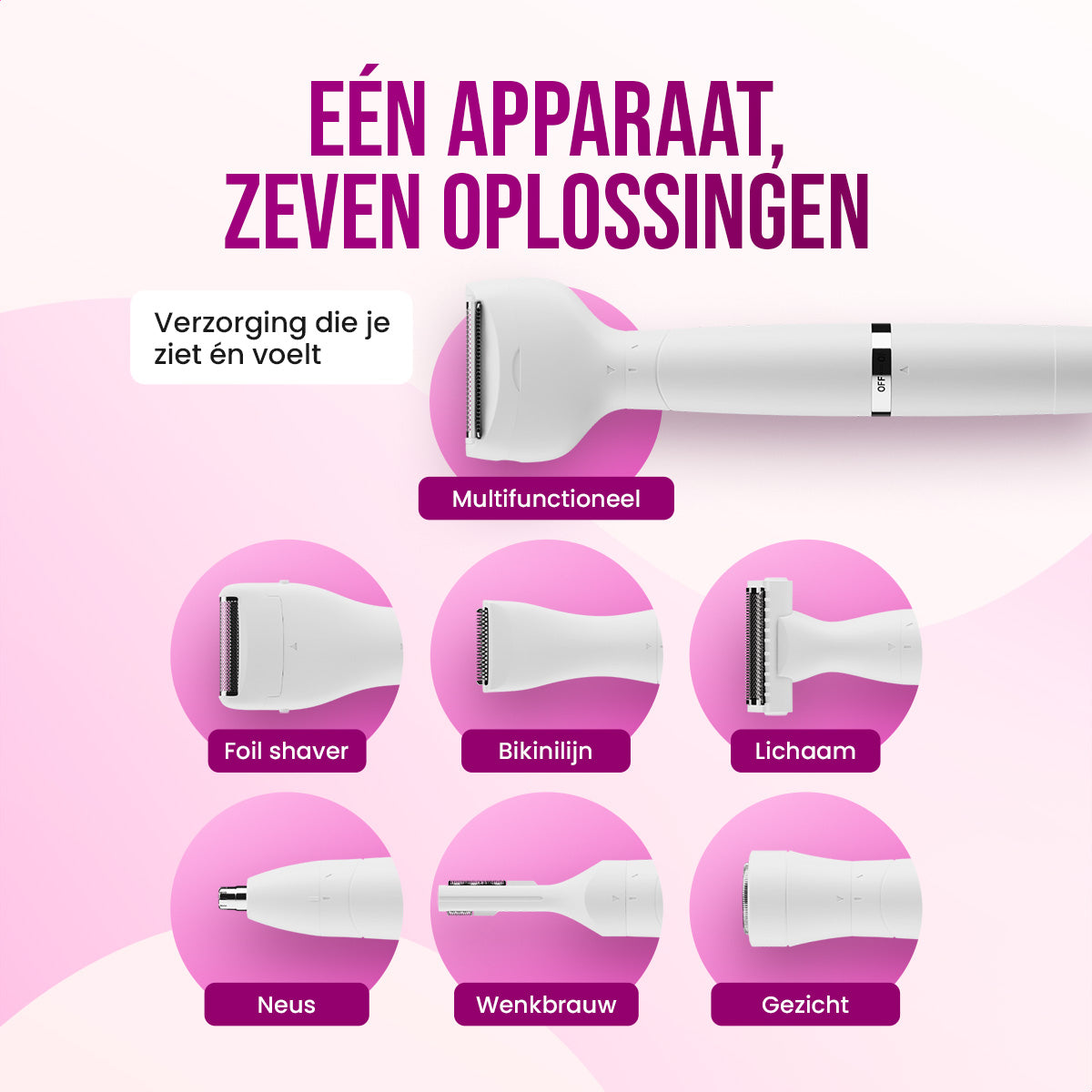 FAVE® Ladyshave - 7 in 1 Pro Series - Voor Vrouwen