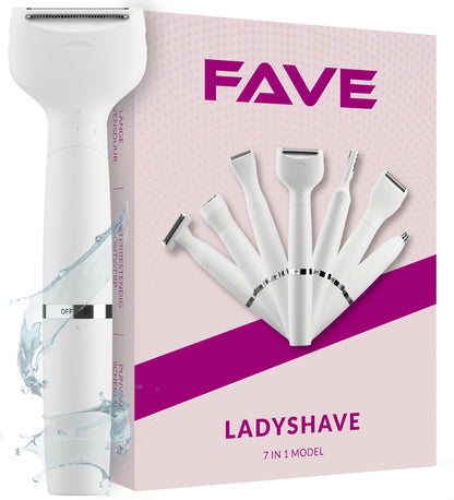 FAVE® Ladyshave - 7 in 1 Pro Series - Voor Vrouwen
