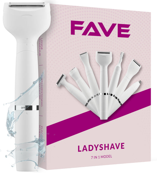 FAVE® Ladyshave - 7 in 1 Pro Series - Voor Vrouwen